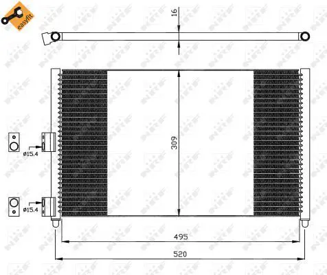 Handler.Part Condenser, air conditioning NRF 35502 1