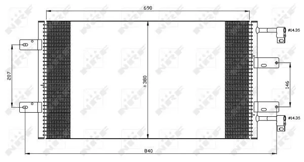 Handler.Part Condenser, air conditioning NRF 35505 1