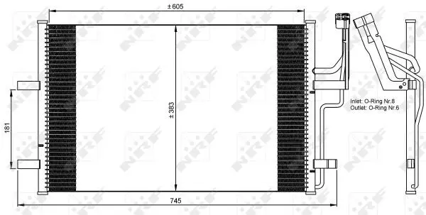 Handler.Part Condenser, air conditioning NRF 35507 1