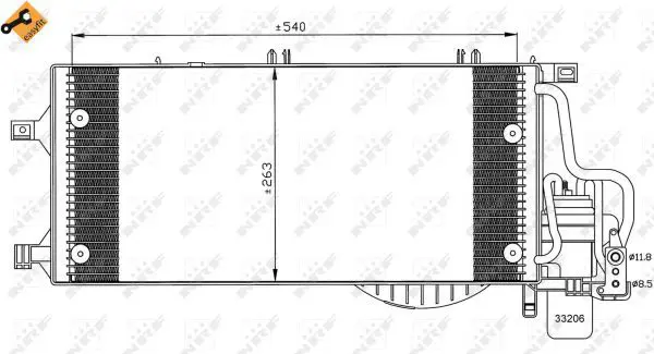 Handler.Part Condenser, air conditioning NRF 35531 1