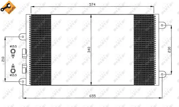 Handler.Part Condenser, air conditioning NRF 35532 5