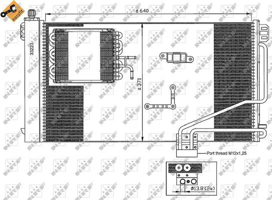 Handler.Part Condenser, air conditioning NRF 35536 3