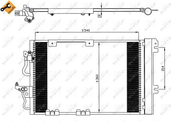 Handler.Part Condenser, air conditioning NRF 35554 1