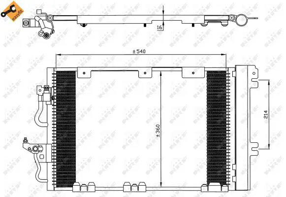 Handler.Part Condenser, air conditioning NRF 35556 1