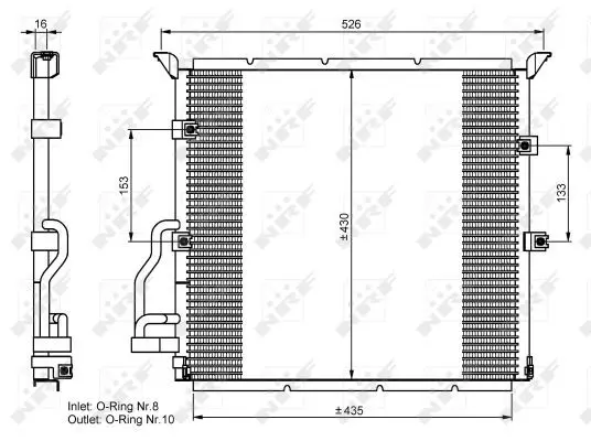 Handler.Part Condenser, air conditioning NRF 35586 1