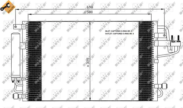 Handler.Part Condenser, air conditioning NRF 35600 1