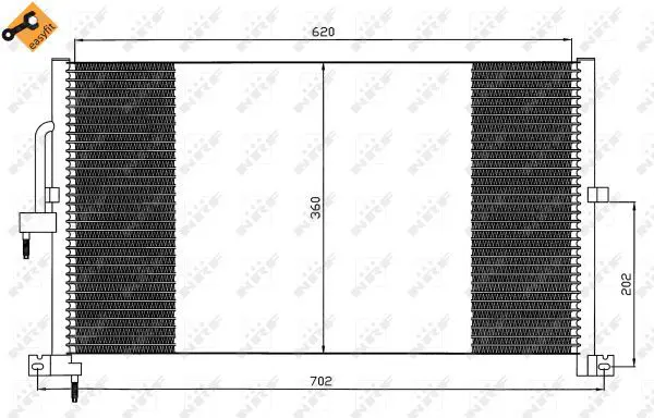 Handler.Part Condenser, air conditioning NRF 35603 1