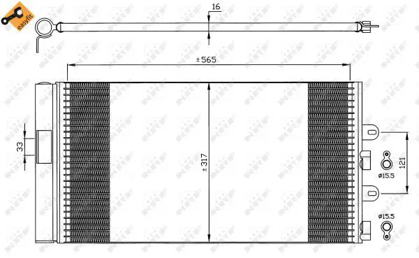 Handler.Part Condenser, air conditioning NRF 35606 3