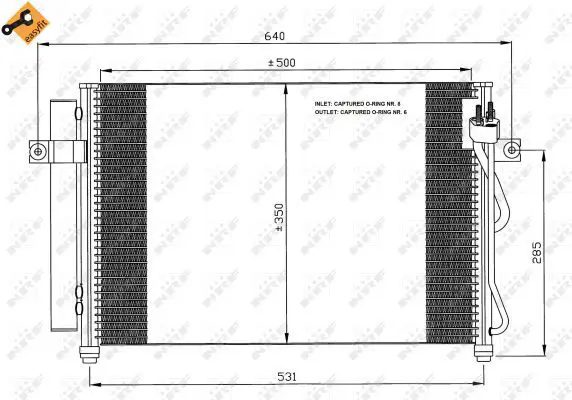 Handler.Part Condenser, air conditioning NRF 35630 1