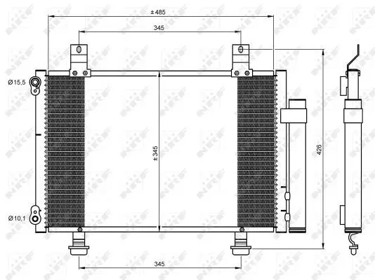 Handler.Part Condenser, air conditioning NRF 35645 1