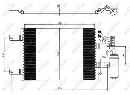 Handler.Part Condenser, air conditioning NRF 35646 5