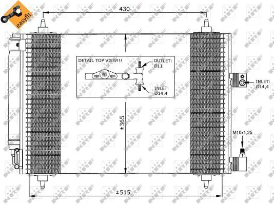 Handler.Part Condenser, air conditioning NRF 35649 3