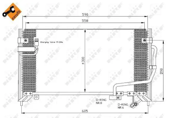 Handler.Part Condenser, air conditioning NRF 35650 1