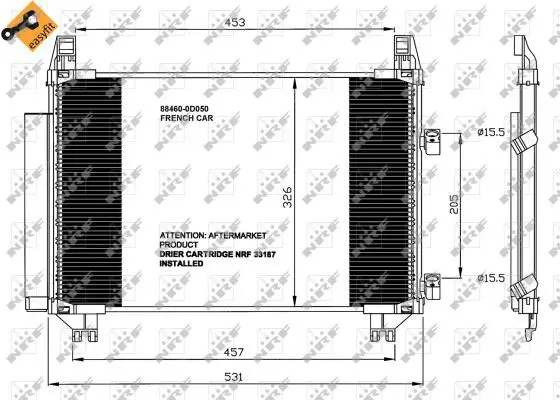 Handler.Part Condenser, air conditioning NRF 35653 1