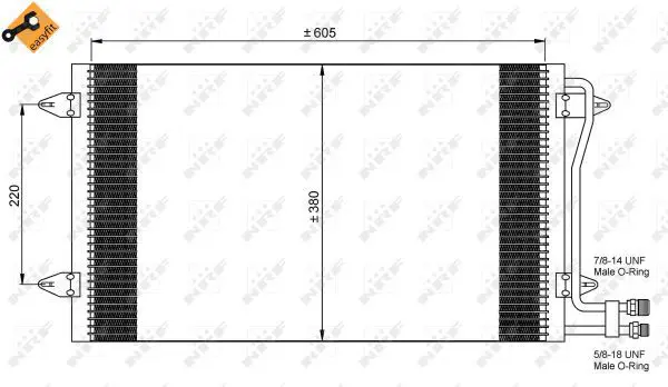 Handler.Part Condenser, air conditioning NRF 35656 1