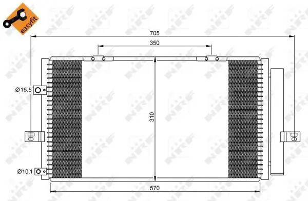 Handler.Part Condenser, air conditioning NRF 35659 1