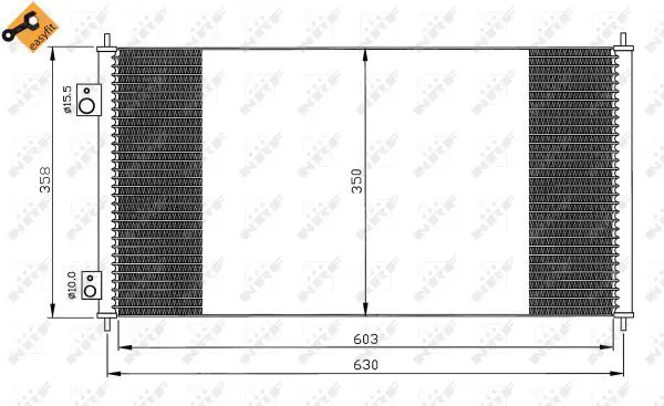 Handler.Part Condenser, air conditioning NRF 35663 4