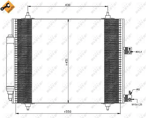 Handler.Part Condenser, air conditioning NRF 35669 1