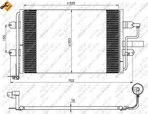 Handler.Part Condenser, air conditioning NRF 35733 1