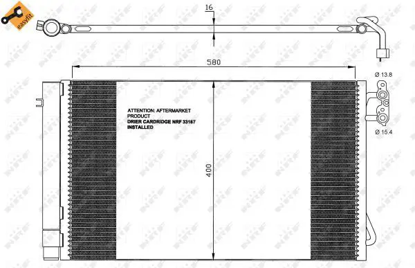 Handler.Part Condenser, air conditioning NRF 35743 1