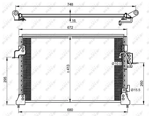 Handler.Part Condenser, air conditioning NRF 35754 1