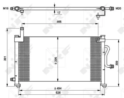 Handler.Part Condenser, air conditioning NRF 35765 1