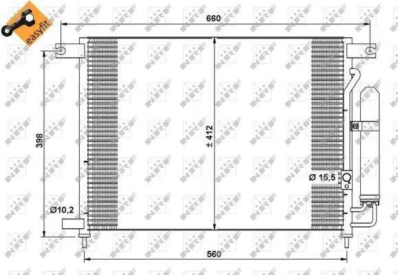 Handler.Part Condenser, air conditioning NRF 35766 1