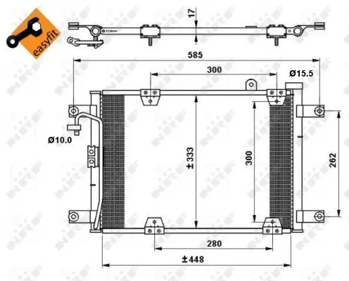 Handler.Part Condenser, air conditioning NRF 35768 1