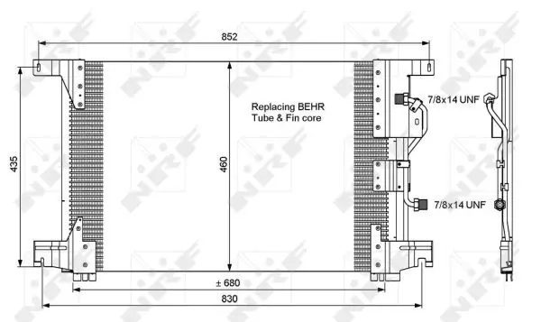 Handler.Part Condenser, air conditioning NRF 35772 1