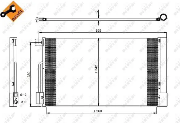 Handler.Part Condenser, air conditioning NRF 35777 5