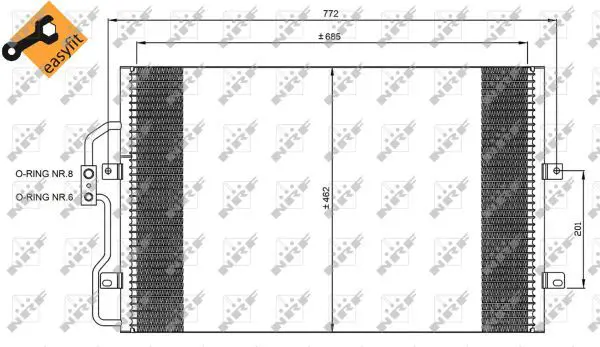 Handler.Part Condenser, air conditioning NRF 35802 1