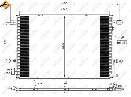 Handler.Part Condenser, air conditioning NRF 35841 5