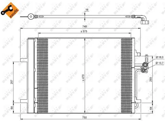 Handler.Part Condenser, air conditioning NRF 35850 4