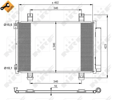 Handler.Part Condenser, air conditioning NRF 35854 1