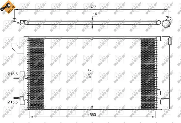 Handler.Part Condenser, air conditioning NRF 35883 1