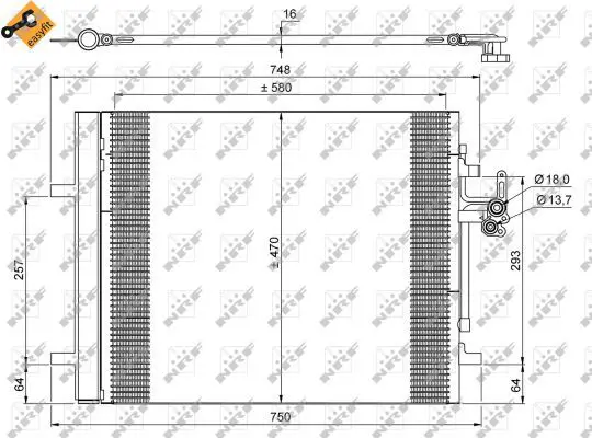 Handler.Part Condenser, air conditioning NRF 35884 1