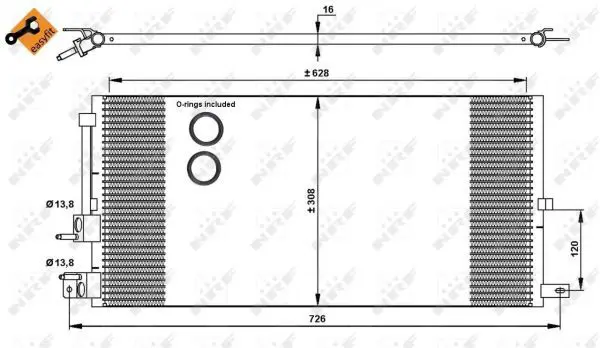 Handler.Part Condenser, air conditioning NRF 35885 1