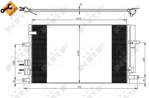 Handler.Part Condenser, air conditioning NRF 35911 1