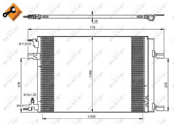 Handler.Part Condenser, air conditioning NRF 35918 4