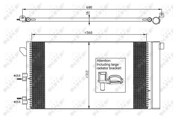 Handler.Part Condenser, air conditioning NRF 35921 4