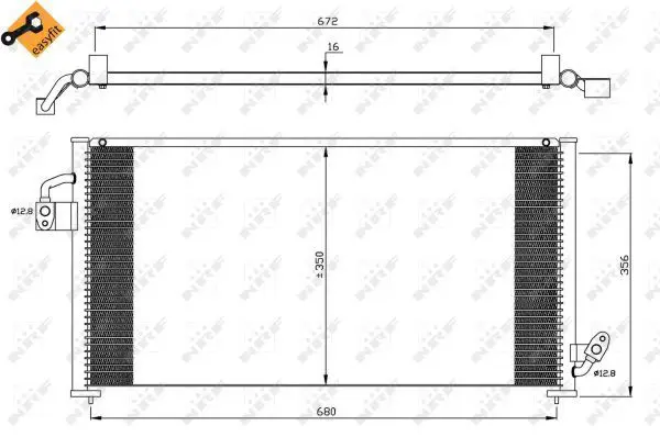 Handler.Part Condenser, air conditioning NRF 35523 1