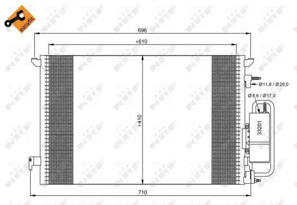 Handler.Part Condenser, air conditioning NRF 35929 3