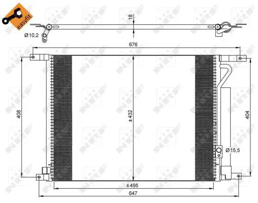 Handler.Part Condenser, air conditioning NRF 35931 4