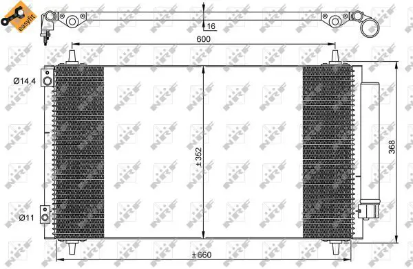 Handler.Part Condenser, air conditioning NRF 35935 1