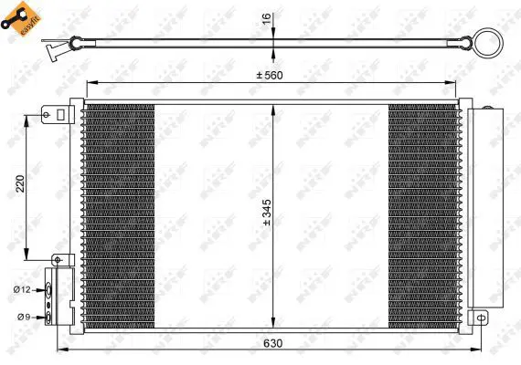 Handler.Part Condenser, air conditioning NRF 35939 5