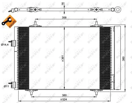 Handler.Part Condenser, air conditioning NRF 35945 1