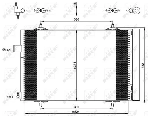 Handler.Part Condenser, air conditioning NRF 35946 3