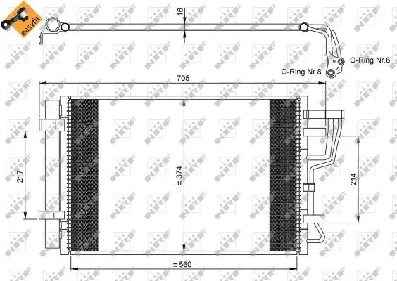 Handler.Part Condenser, air conditioning NRF 35963 4