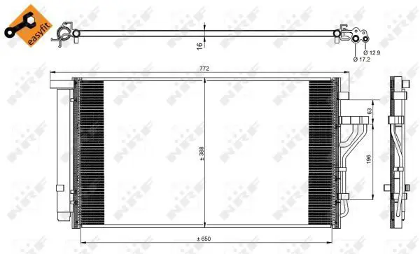 Handler.Part Condenser, air conditioning NRF 35998 2