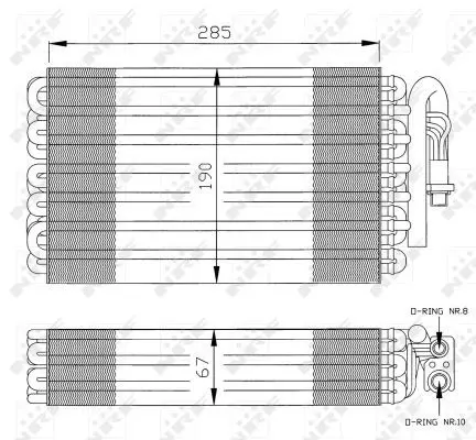 Handler.Part Evaporator, air conditioning NRF 36026 5